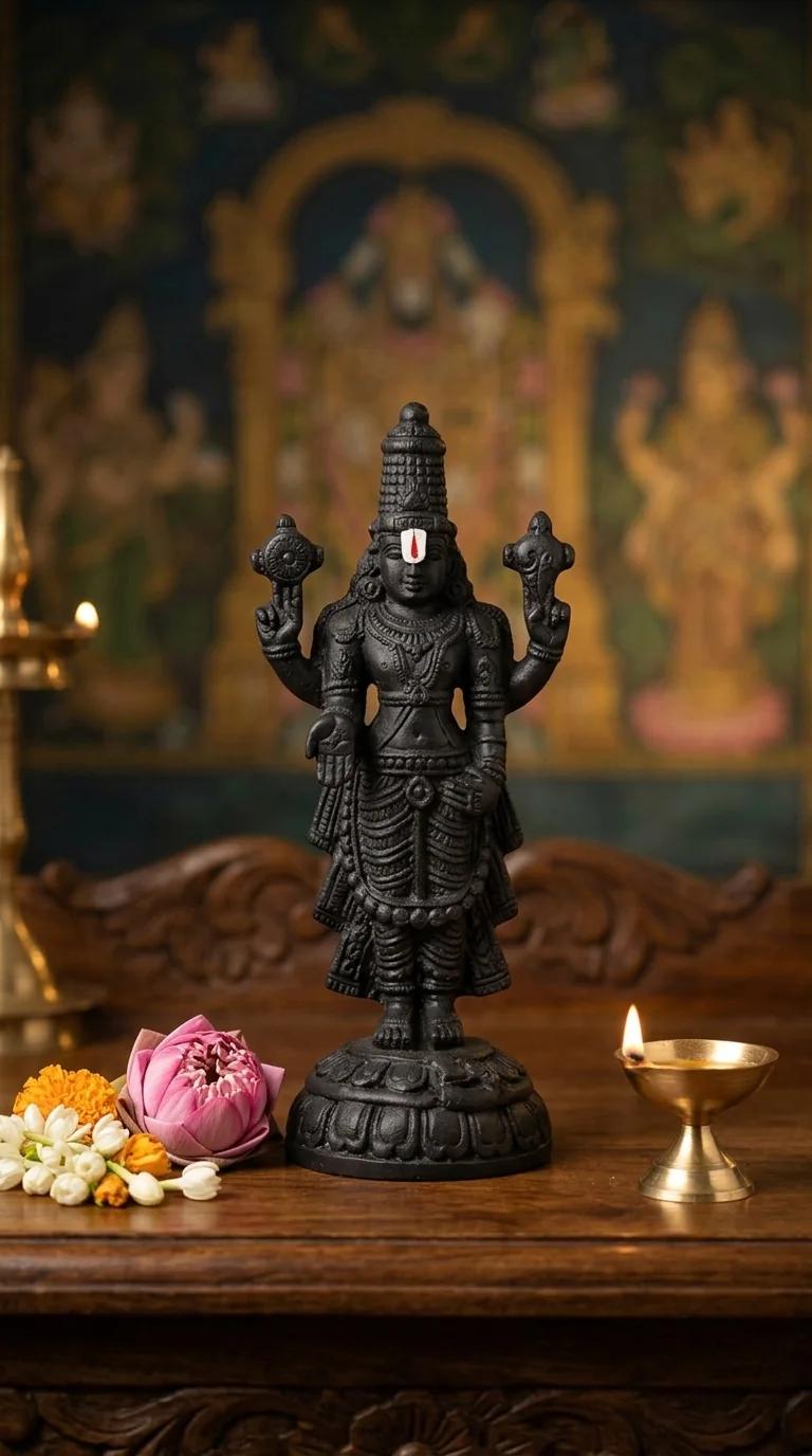 Value Gifts Elegant Tirupati Srinivasa Perumal Figurine for Gifting and Office Decoration
