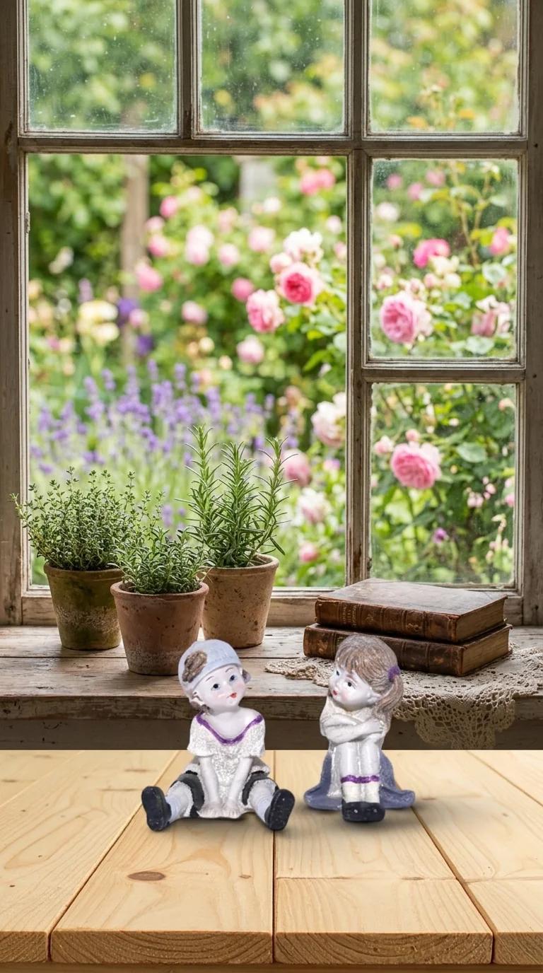 Value Gifts Handcrafted Cute Kids Figurine Set for Living Room Decoration and Gifts