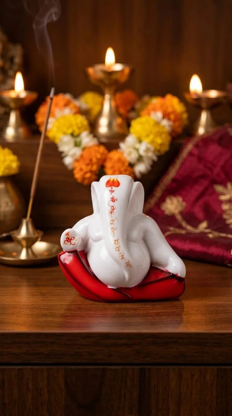 Value Gifts Premium Small Synthetic Marble Ganesha for Home and Office Decoration