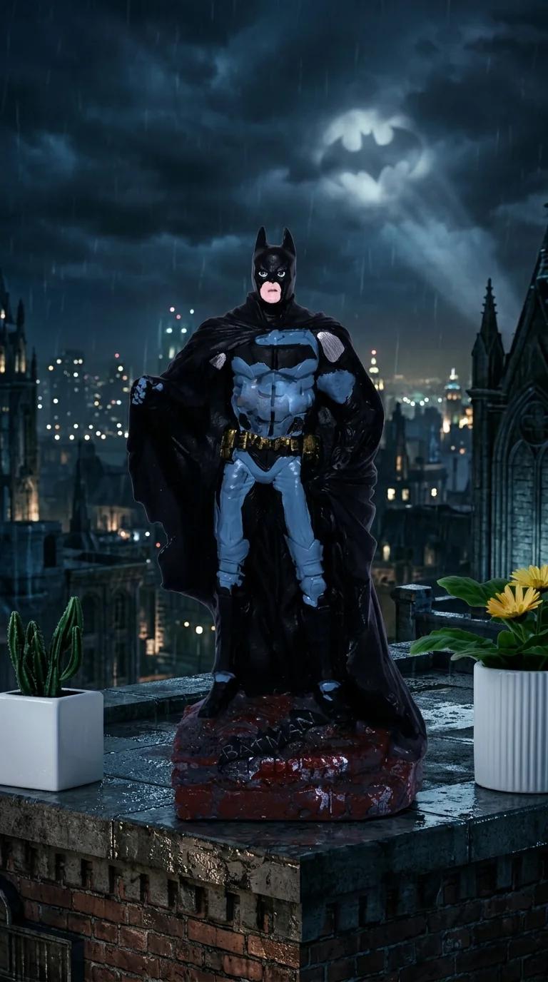 Value Gifts Handcrafted Batman Action Figure for Home and Office Collection