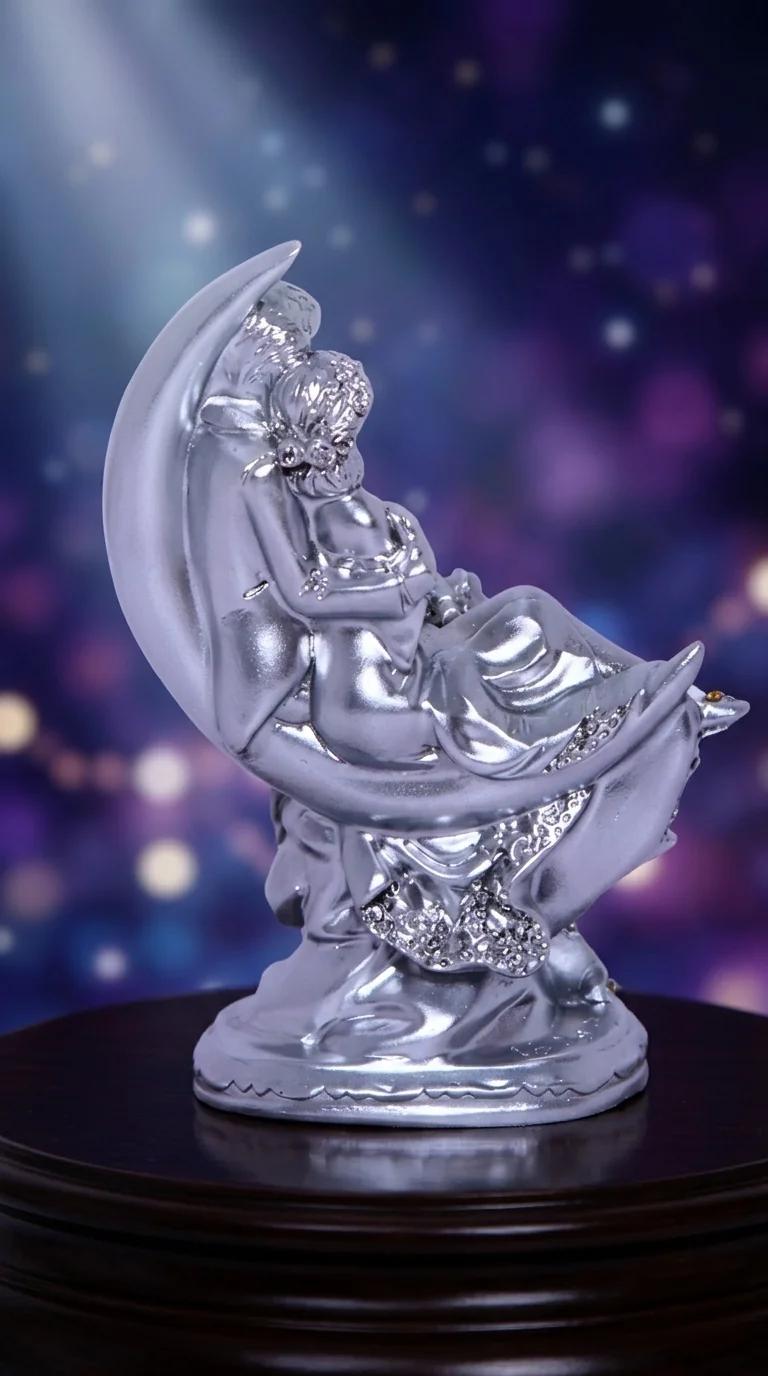 Value Gifts Elegant Premium Silver Lovers Figurine for Home Decoration and Gift