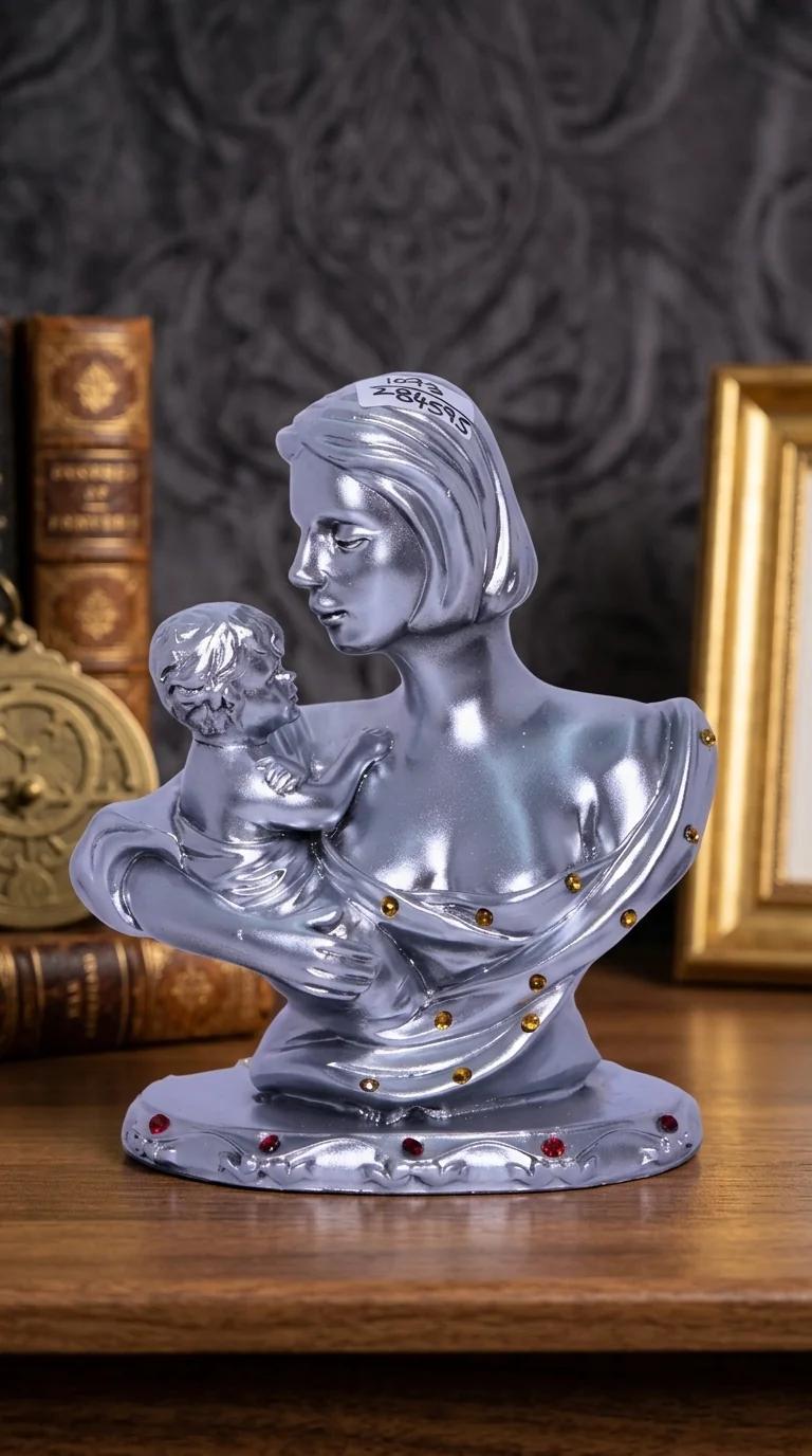 MH Decors Elegant Silver Horse Statue for Office, Living Room, and Home Decor