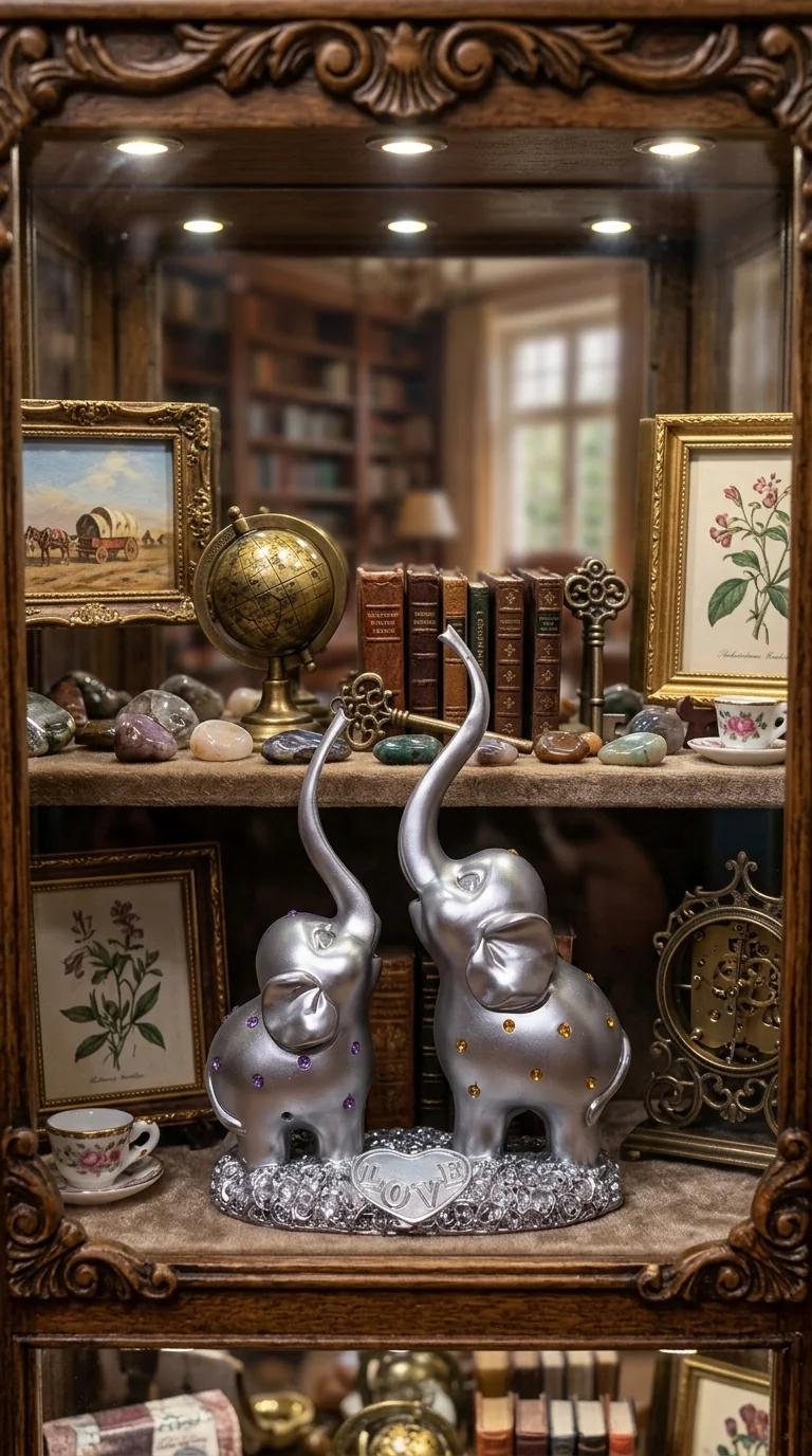 MH Decors Elegant Baby Elephant Showpiece for Living Room, Office, and Tabletop Decor