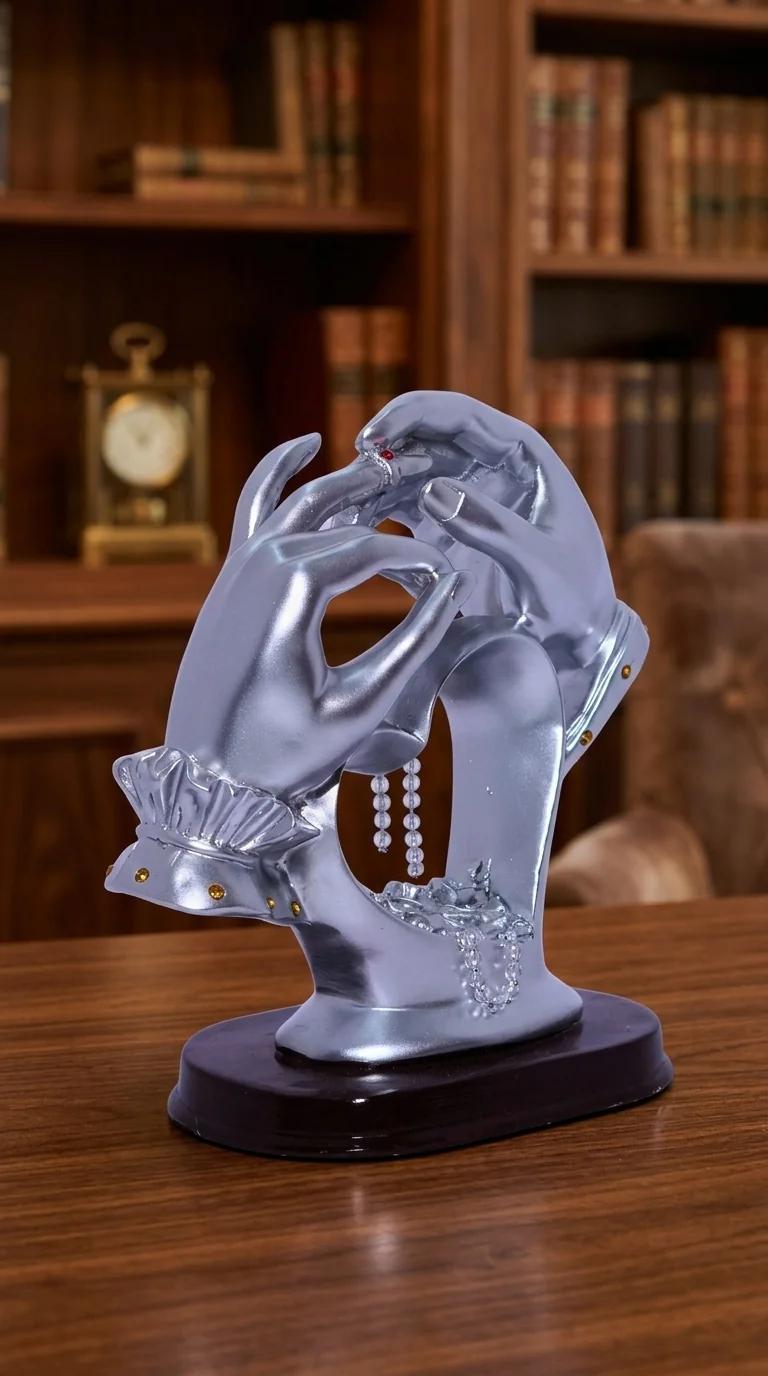 MH Decors Elegant Engagement Hands Showpiece for Office, Home, and Gift Decoration