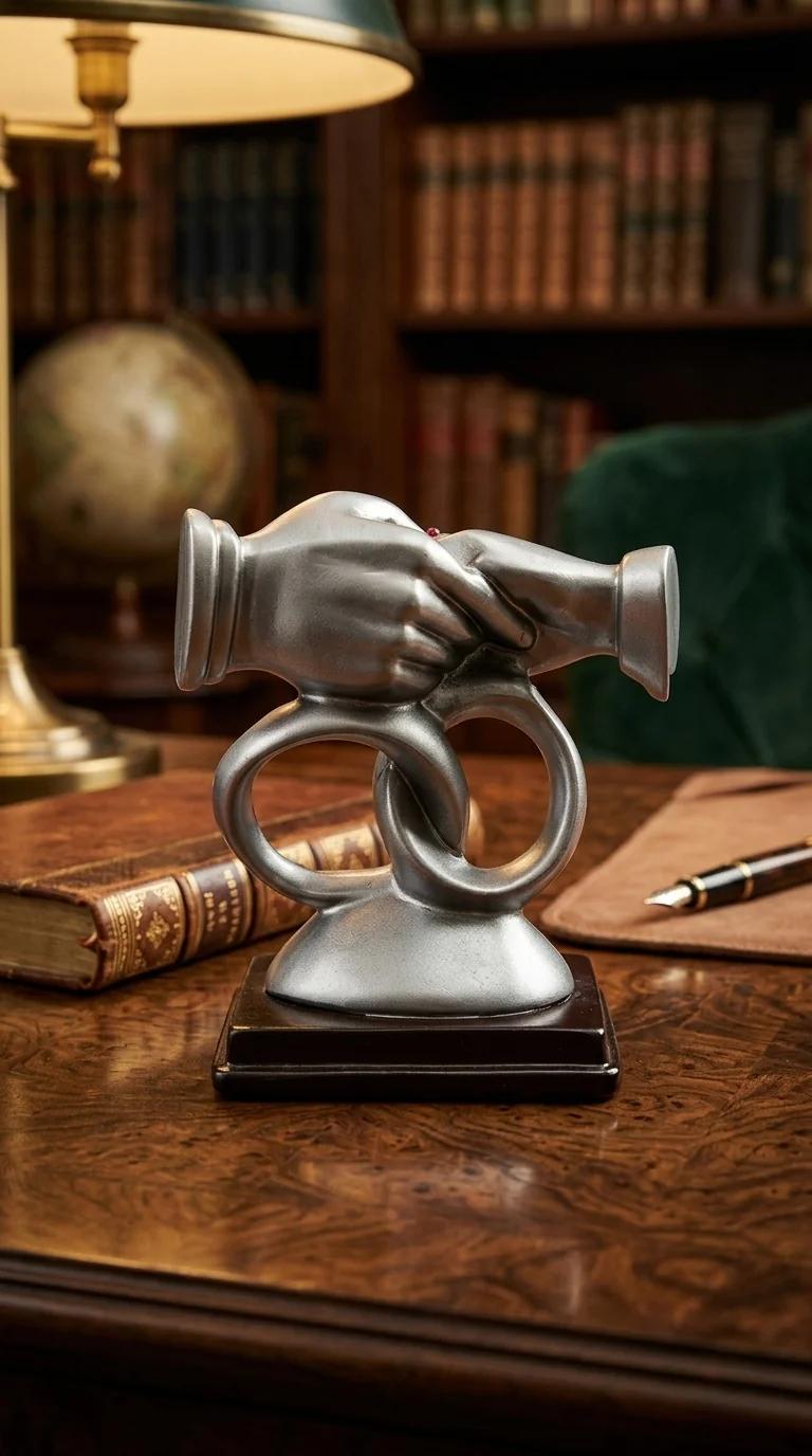 MH Decors Elegant Medium Size Wedding Hand Holding Ring Statue for Valentine Gift and Home Decoration