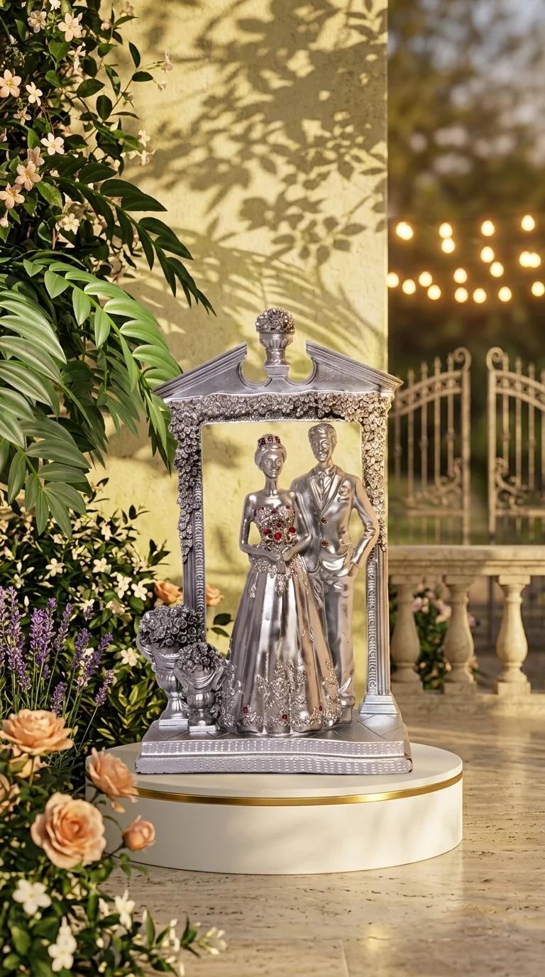 MH Decors Elegant Wedded Couple Showpiece for Living Room, Tabletop, and Home Decor