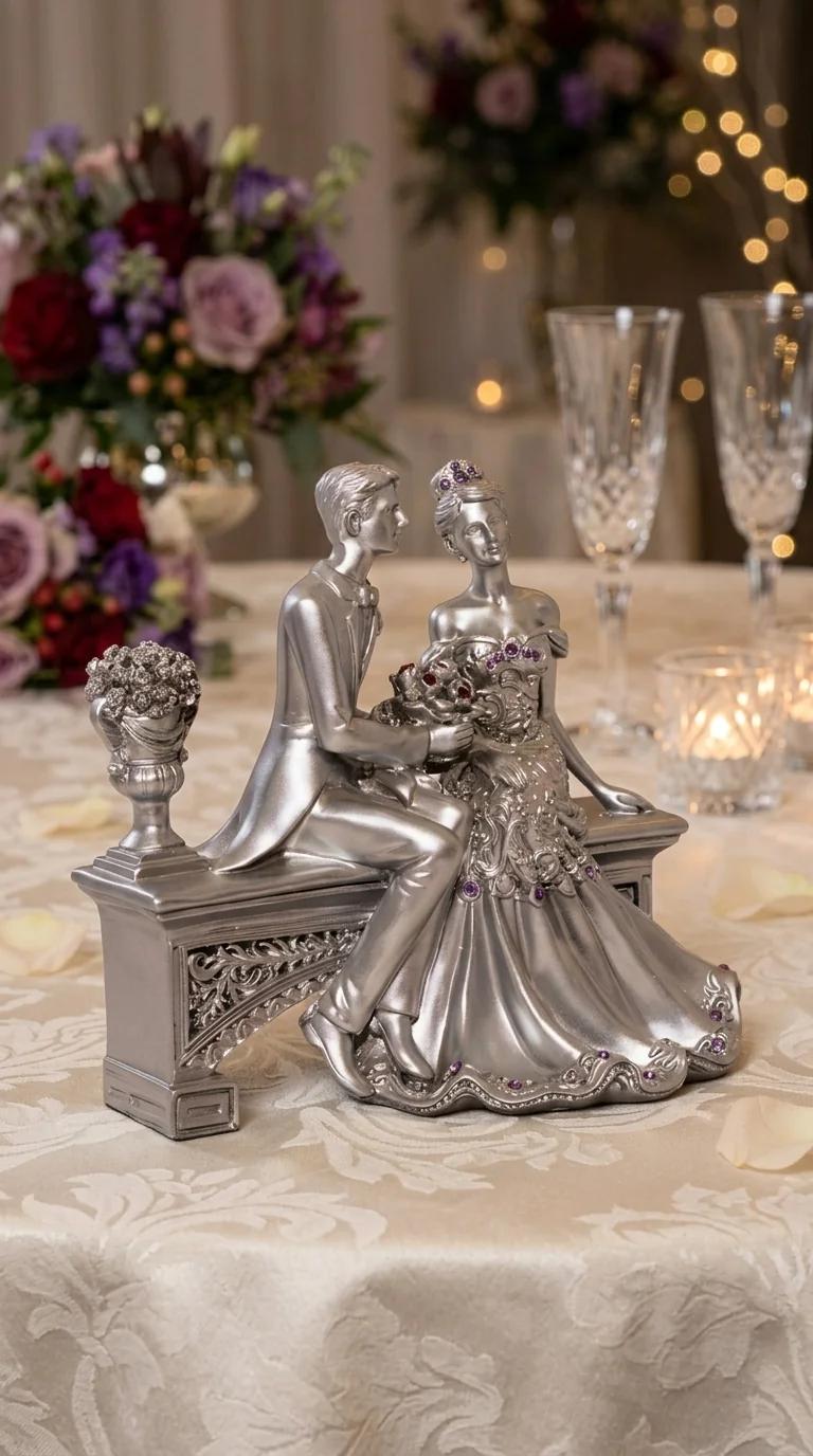 MH Decors Elegant Love Couple Figurine Showpiece for Tabletop, Home, and Gifting