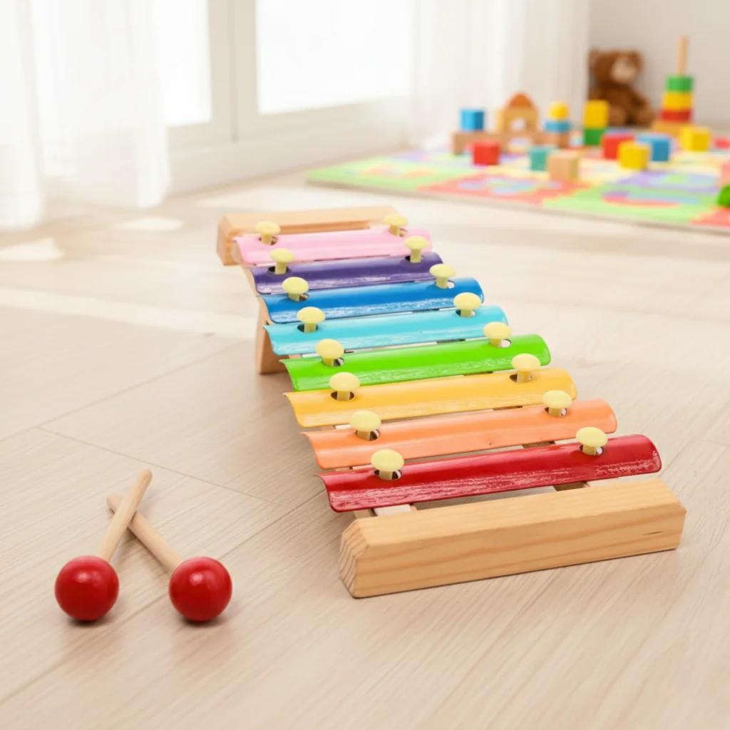 VPH Gift Store Kondapalli Wooden Music Xylophone Toy for Children Handmade