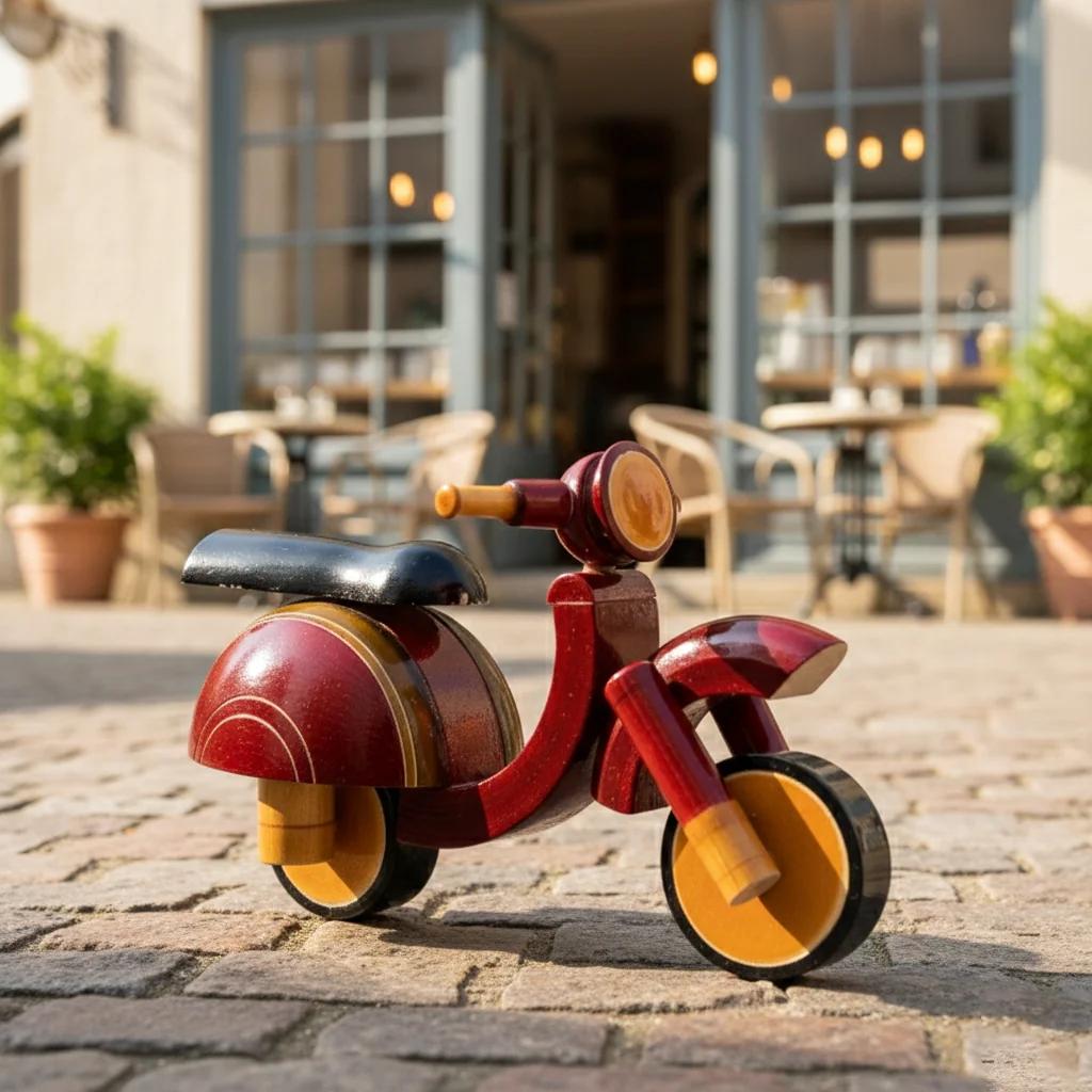 VPH Gift Store Wooden Scooter Toy Kondapalli Handmade for Children