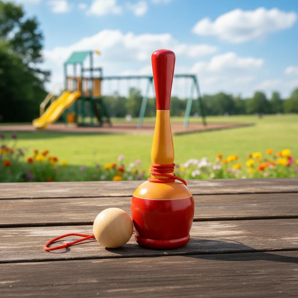 VPH Gift Store Kondapalli Wooden Cup and Ball Toy for Kids Educational Play
