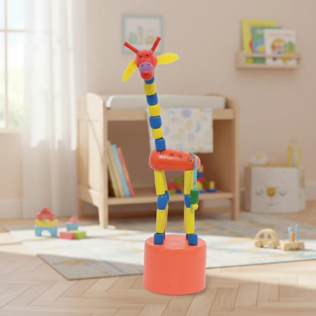 MH Decors Wooden Giraffe Toy Kondapalli Handmade for Children and Home Decor