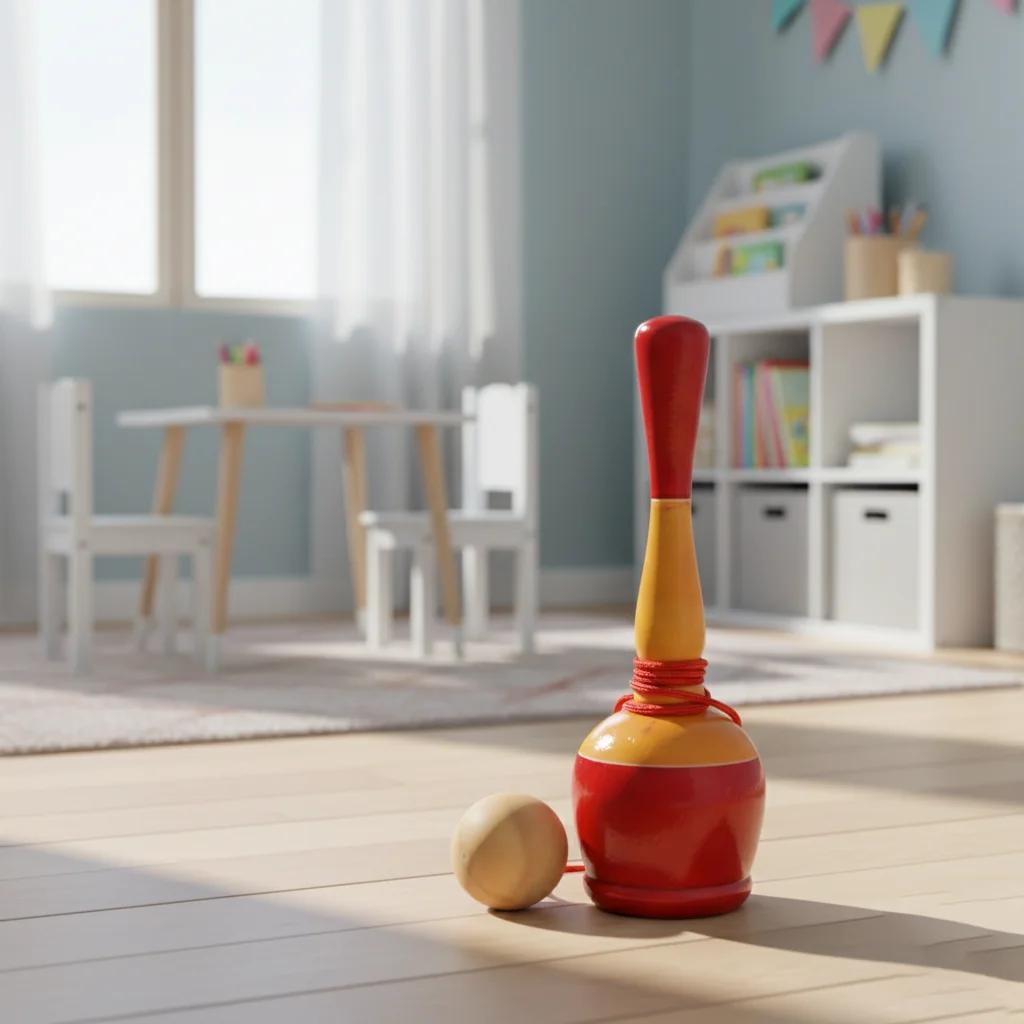 MH Decors Handcrafted Kondapalli Wooden Cup and Ball Toy Decorative and Fun