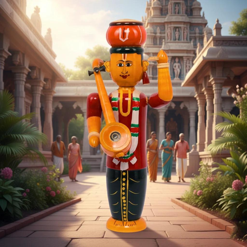 VPH Gift Store Handmade Kondapalli Haridasu Wooden Figurine Decorative Showpiece