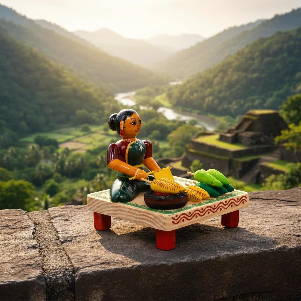 VPH Gift Store Kondapalli Wooden Village Women Selling Sweetcorn Handcrafted Toys for Home