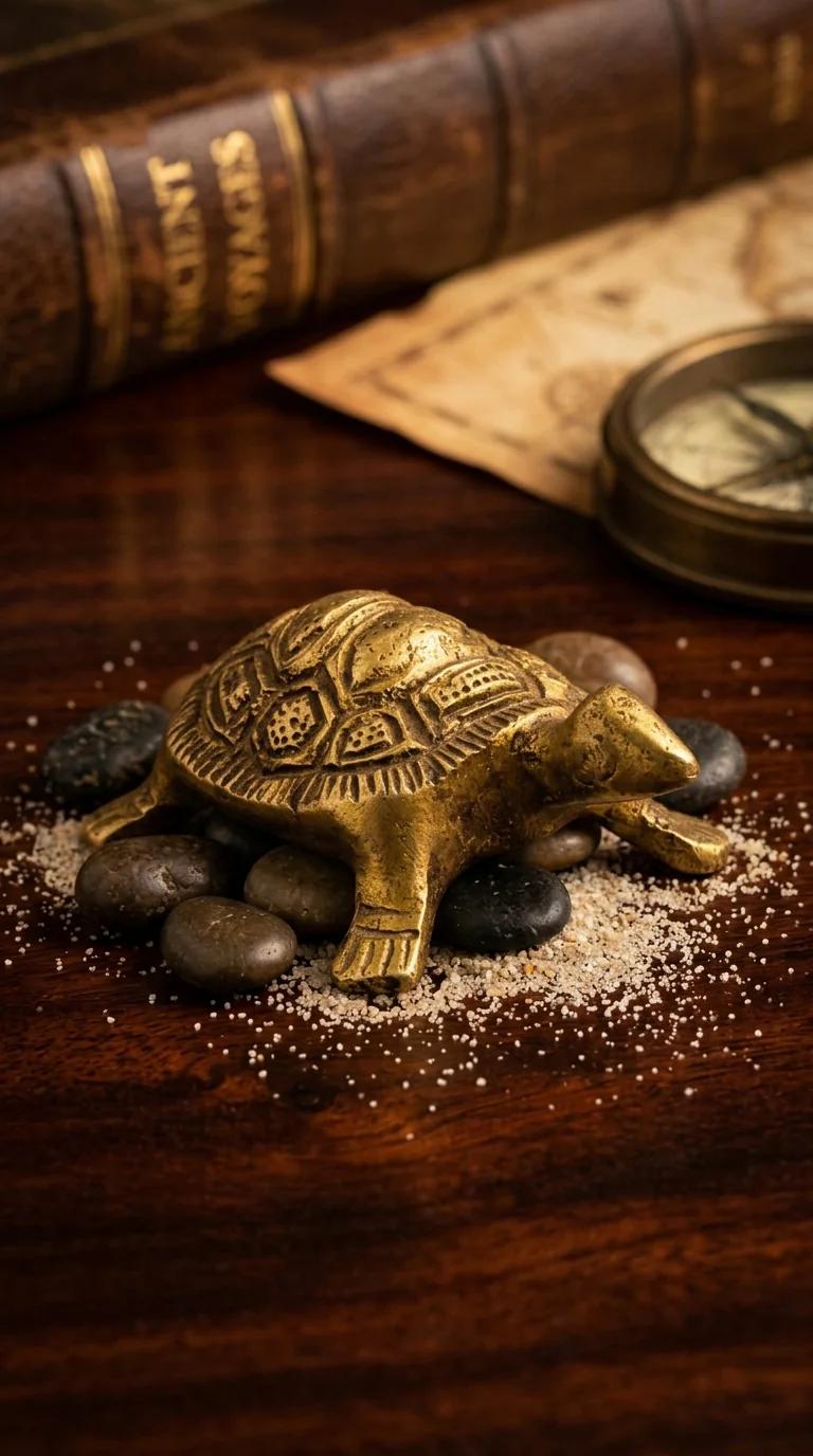 MH Decors Brass Vasthu Shastra Tortoise Statue for Home Decor and Prosperity