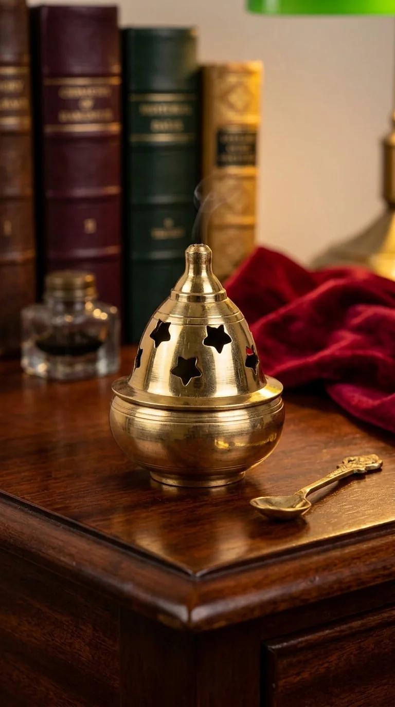 MH Decors Decorative Brass Akhand Jyoti Diya for Pooja Room and Living Space