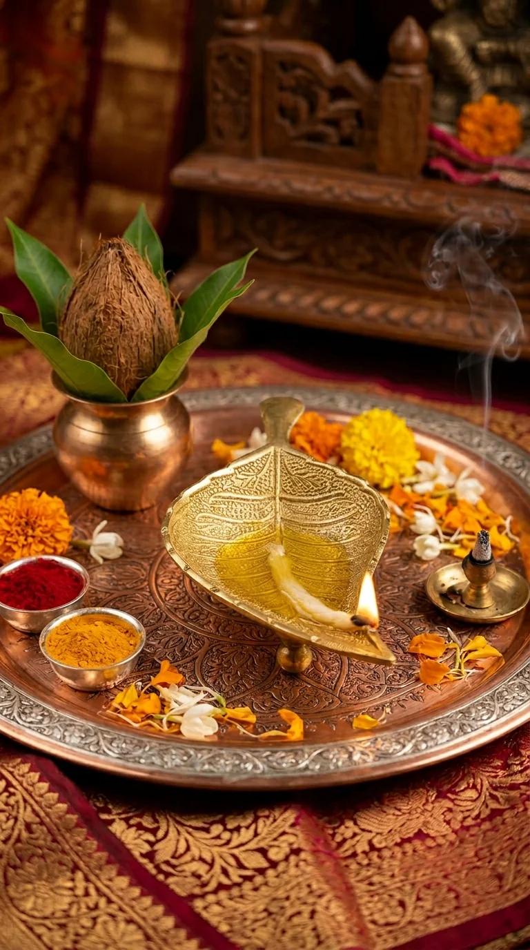 Value Gifts Brass Leaf Tray Serving Platter for Tabletop, Home, and Office Decor