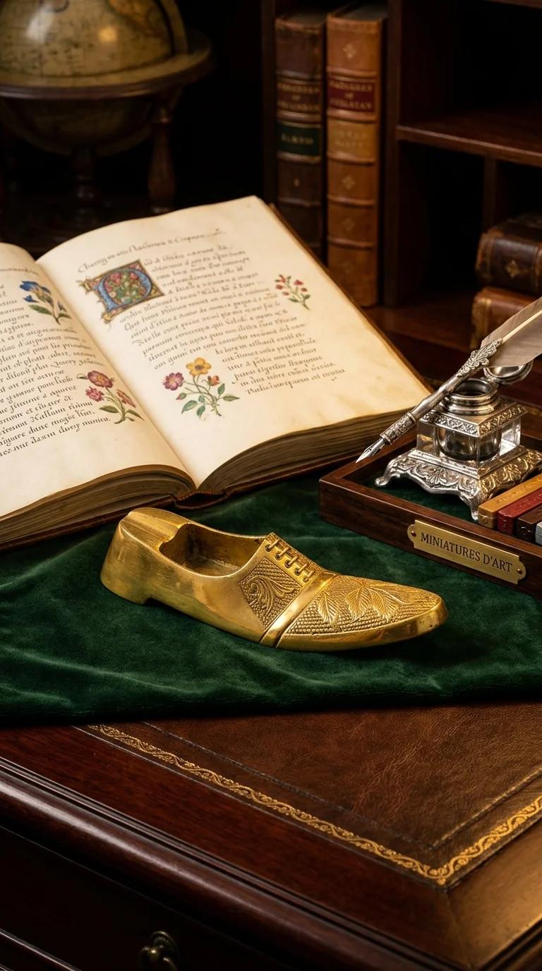 Value Gifts Traditional Brass Shoe Design Ash Tray for Home, Office, and Gifts