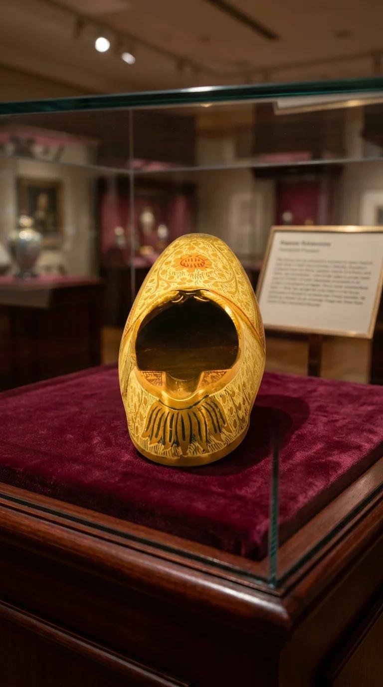 Value Gifts Handcrafted Brass Shoe Ash Tray with Paperweight for Desk Decor