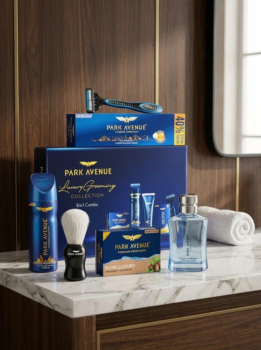 Park Avenue Luxury Grooming Collection (8-in-1 Combo Grooming Kit for Men)