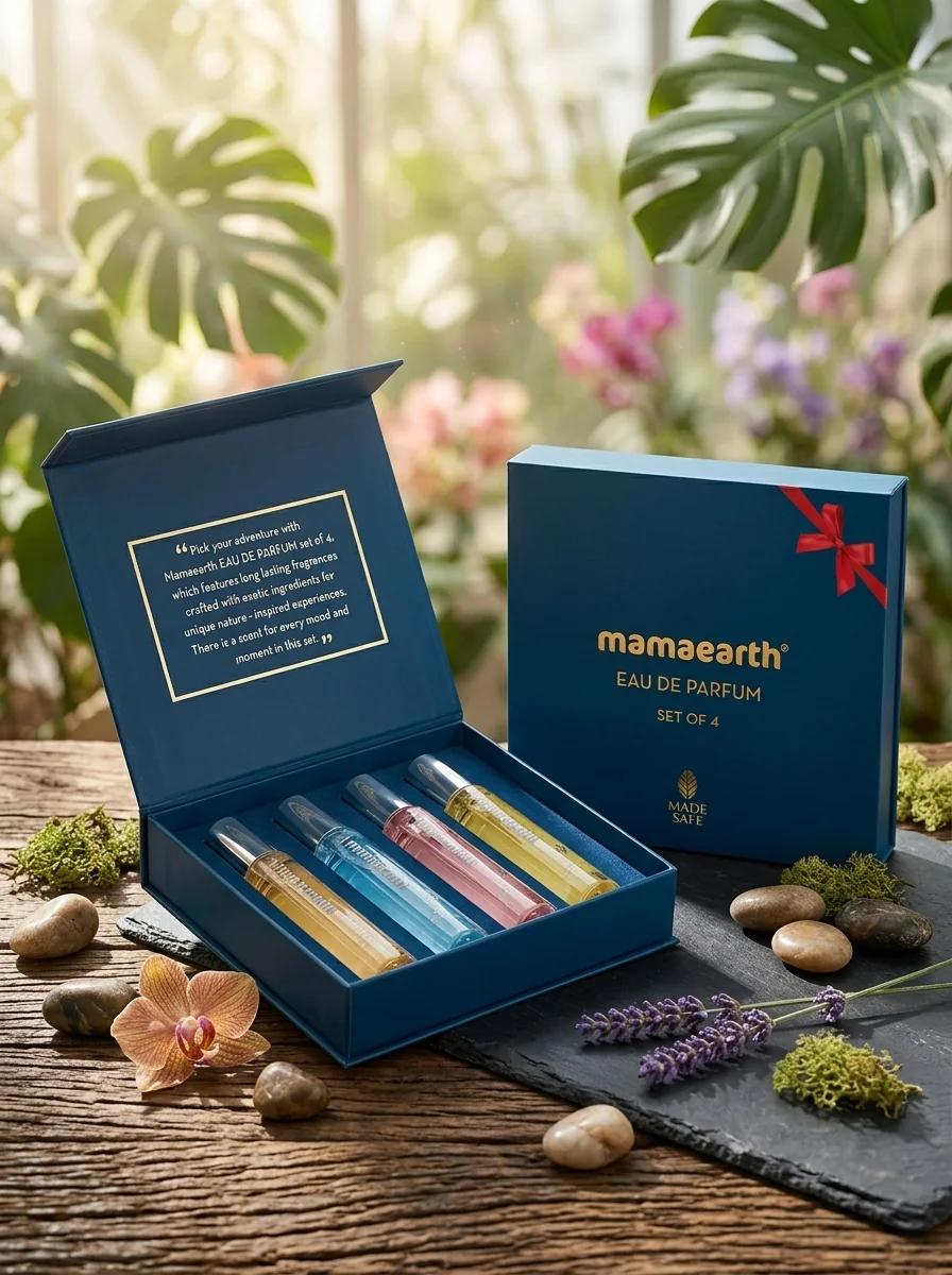 Mamaearth Eau De Parfum Set of 4 Travel Friendly Long Lasting Fragrances for Men and Women