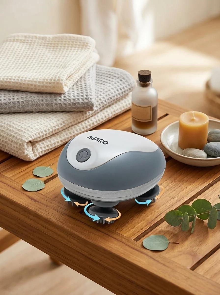 AGARO Rechargeable Electric Scalp Massager Head Kneading Massager for Relaxation and Stress Relief