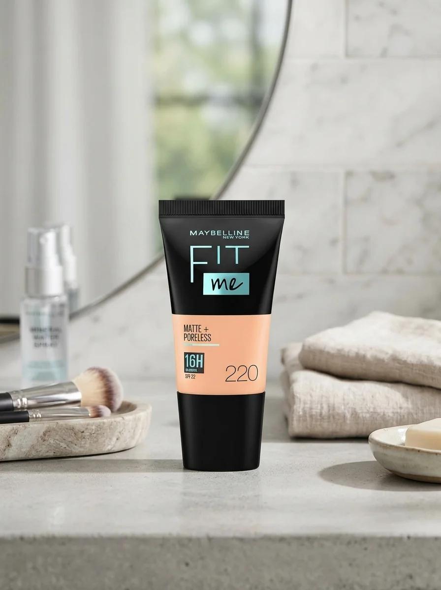 Maybelline New York Fit Me Poreless Liquid Foundation, Natural Finish, Normal to Oily Skin