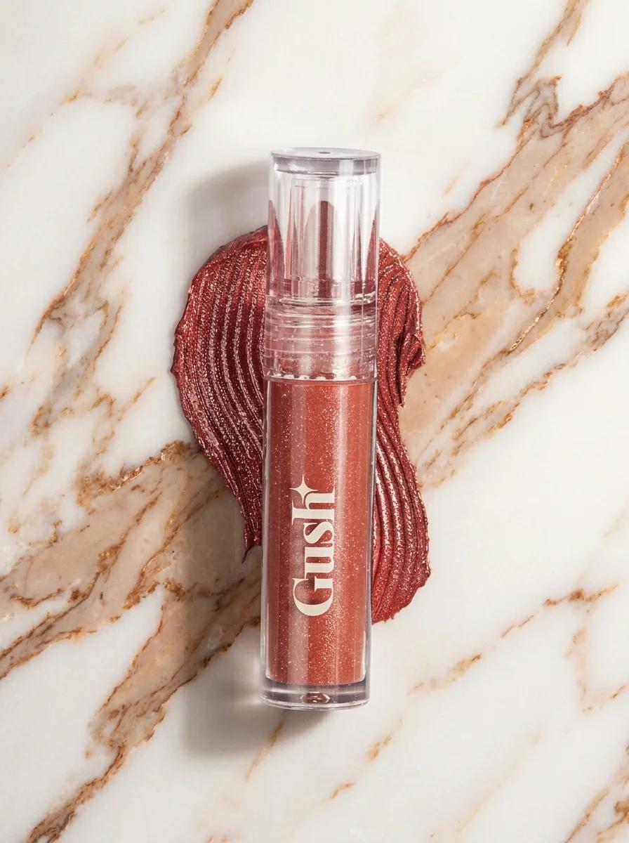 Gush Beauty Hydrating Lip Oil – Brown Glaze, Lightweight & Paraben‑Free Lip Gloss Oil with Deep Nourishment