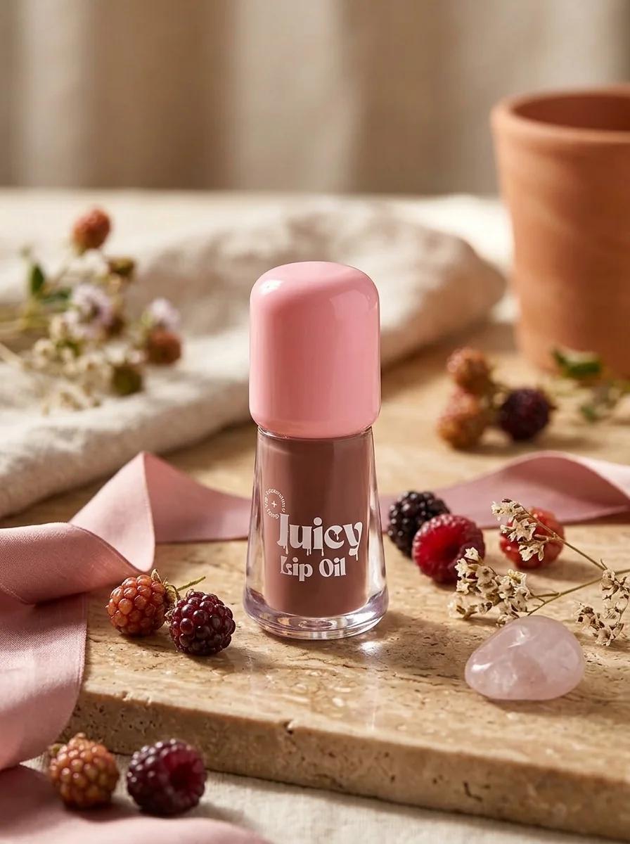 Gush Beauty Balmy Glossy Tinted Lip Oil – Hydrating Gloss with a Hint of Color for Moisturised, Shiny Lips
