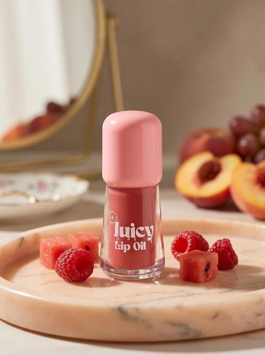 Gush Beauty Balmy Glossy Tinted Lip Oil – Hydrating Gloss with a Hint of Color for Moisturised, Shiny Lips