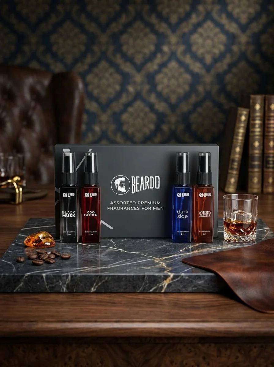 Beardo Assorted Premium Perfume for Men – 3 in 1 Fragrance Set (Godfather, Hustler & Maverick)