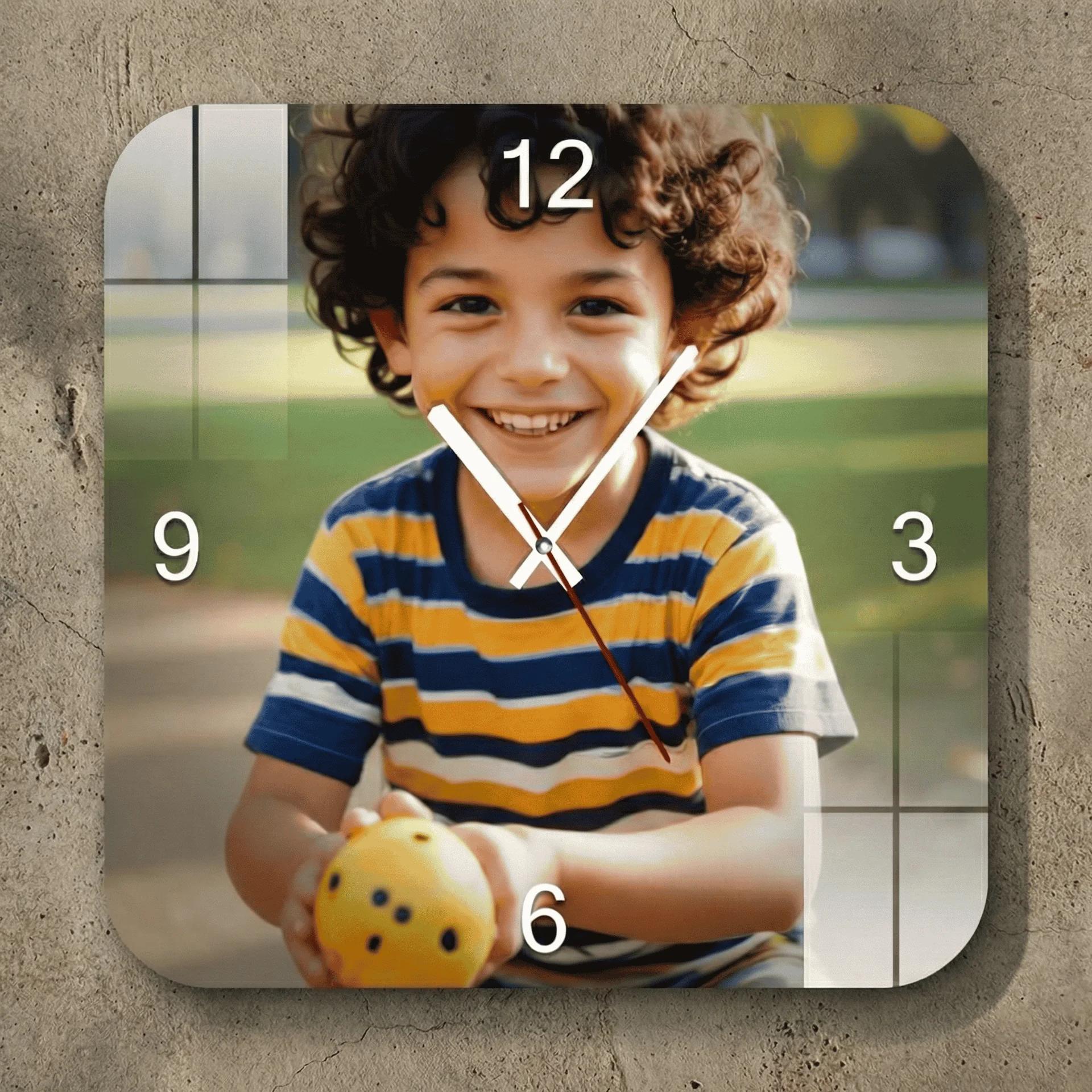 Zpics Personalized 16x16 Round Wall Clock Large Size Wedding & Corporate Gift Idea