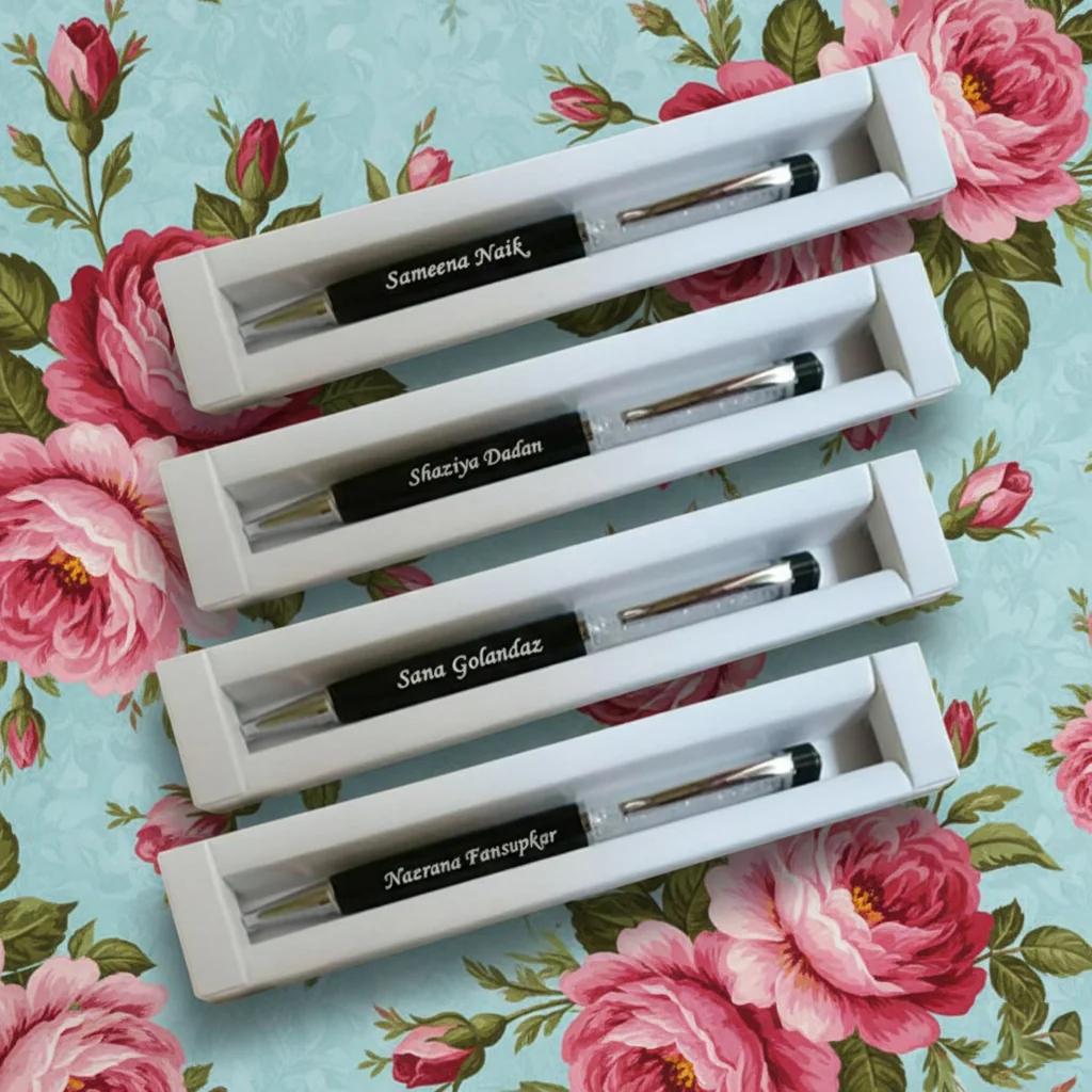 Premium Crystal Metal Pen with Custom Name Engraving – Elegant Gift Choice