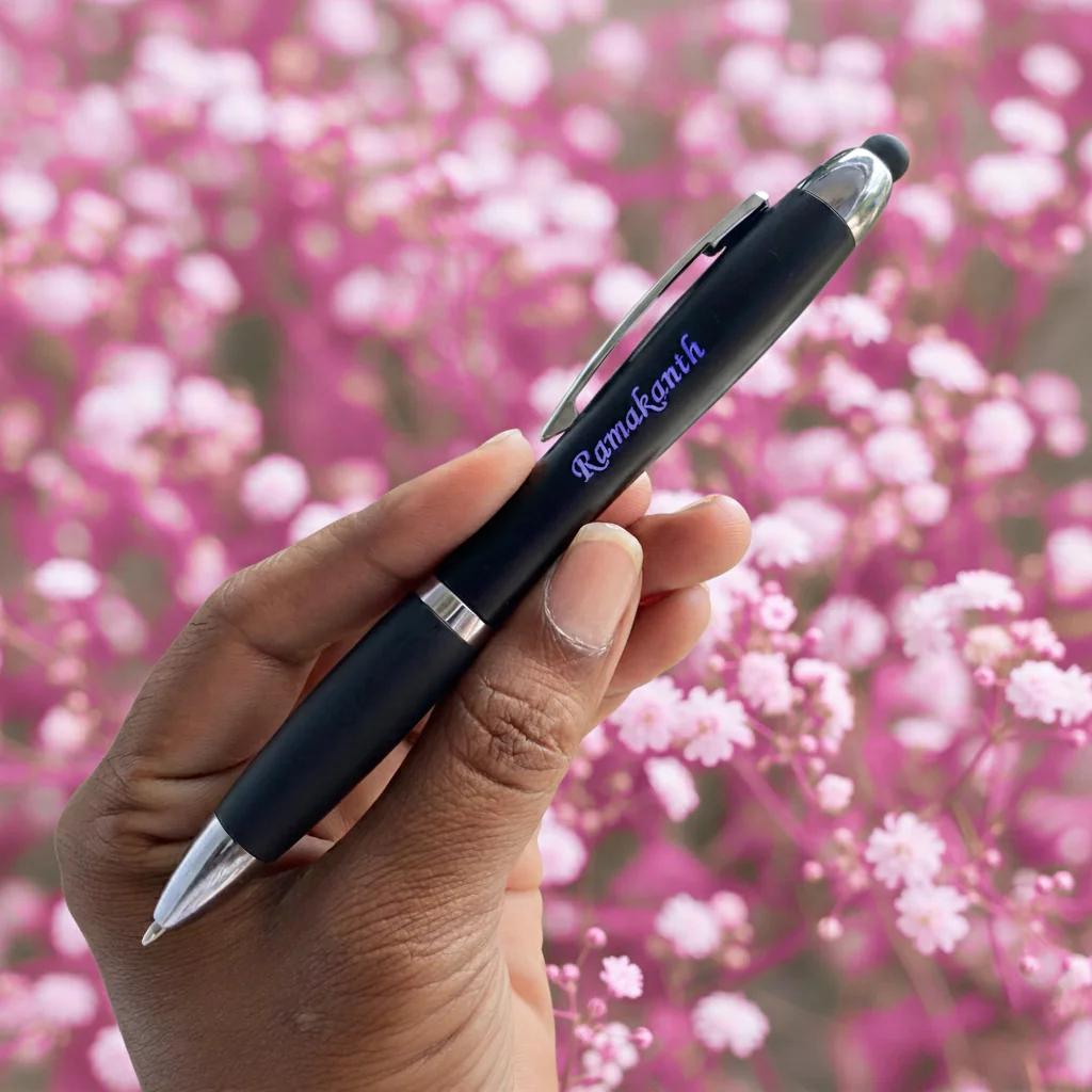 Personalized LED Metal Pen – Custom Name Engraving with Light-Up Tip