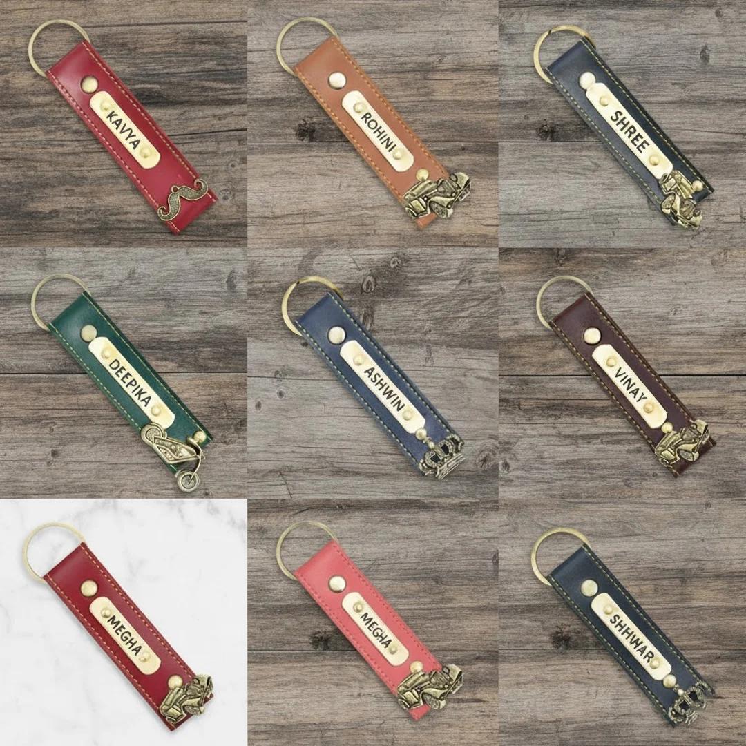 Zpics Leather Keychain - wine