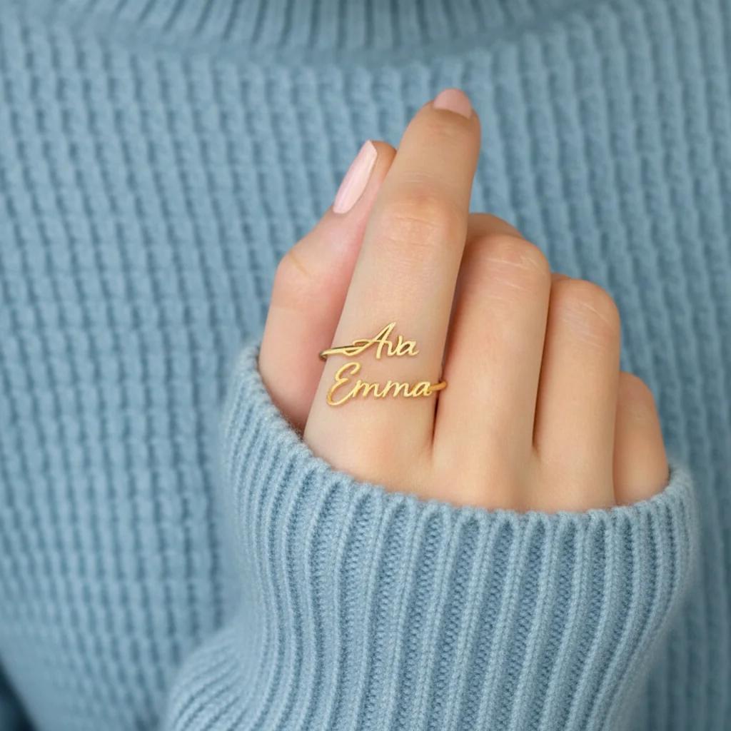 Zpics Couple Name Ring