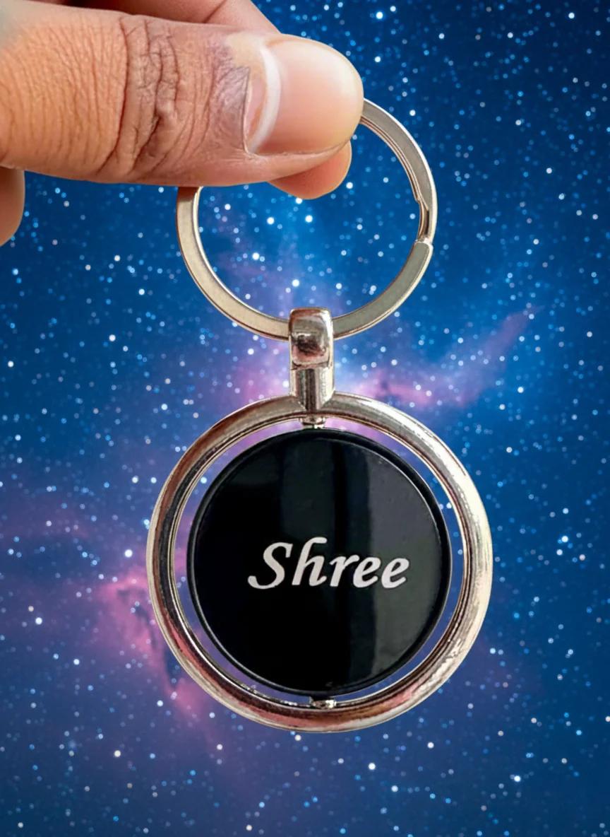 Zpics Double-Sided Metal Rotating Keychain