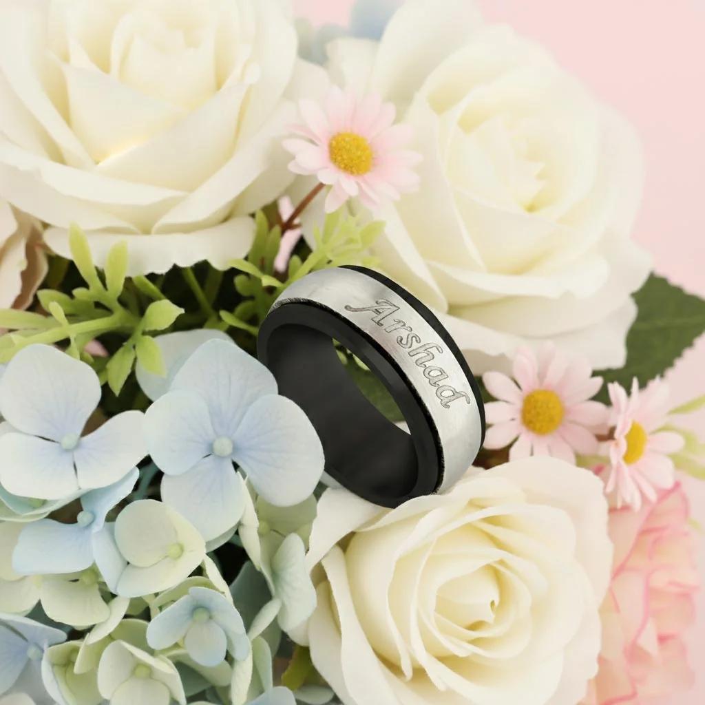 MH Decors Silver Name Ring – Personalized Jewelry Gift