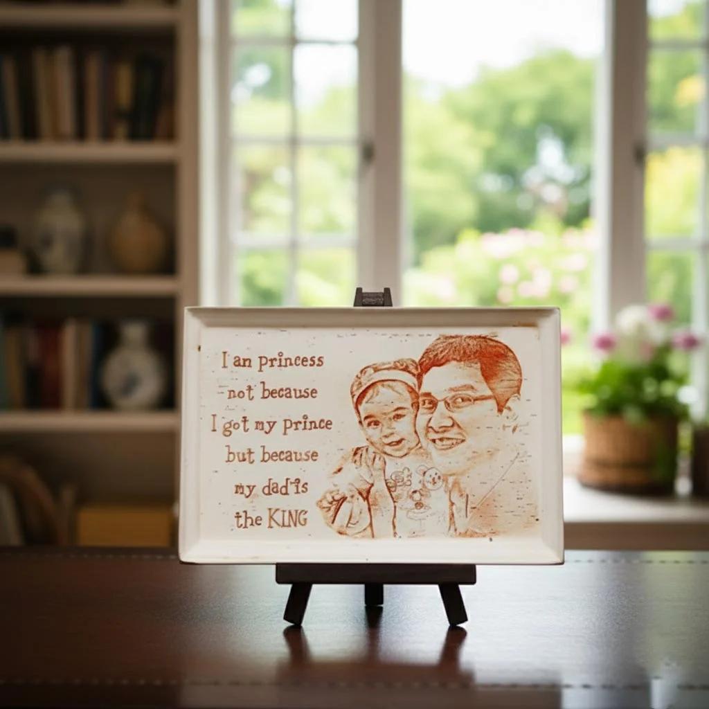 MH Decors Custom Engraved 4x6 Radium Photo Frame