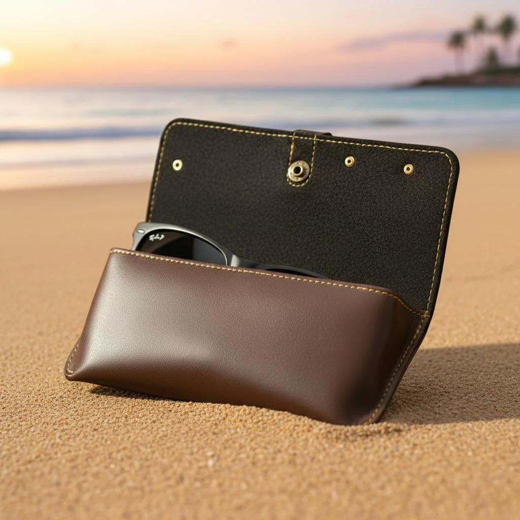 MH Decors Elegant Eyeglass Case with Personalized Name & Charm