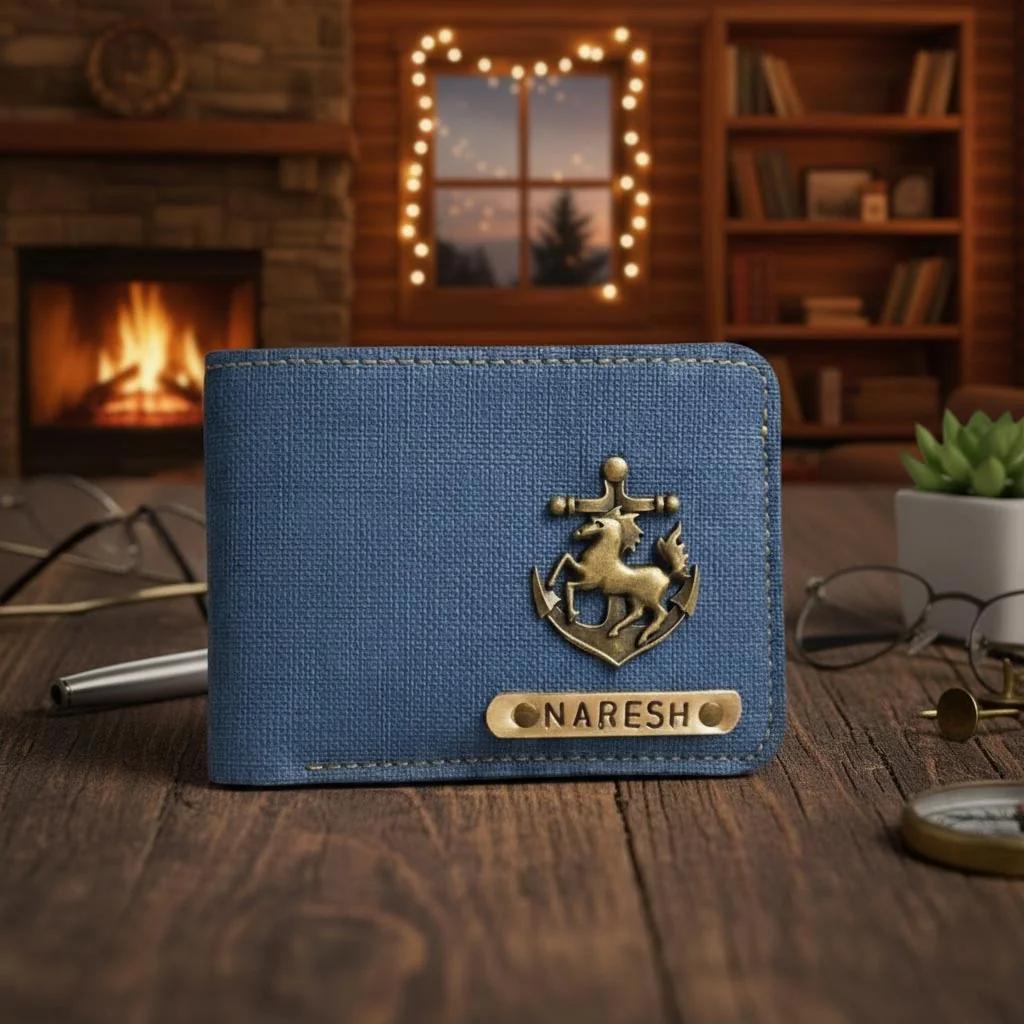 MH Decors Custom Name Men’s Leather Wallet – Personalized Gift