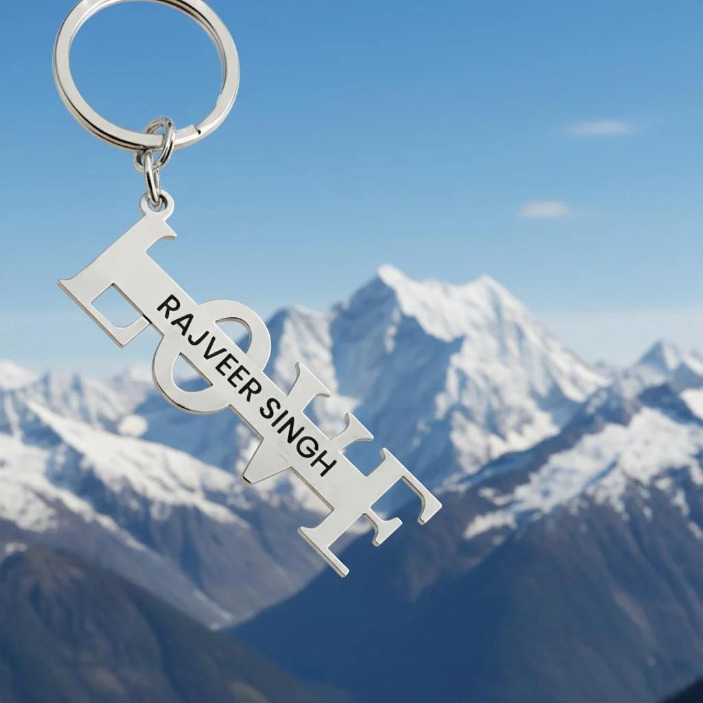 MH Decors Valentine’s Day Love Keychain – Custom Name Engraving