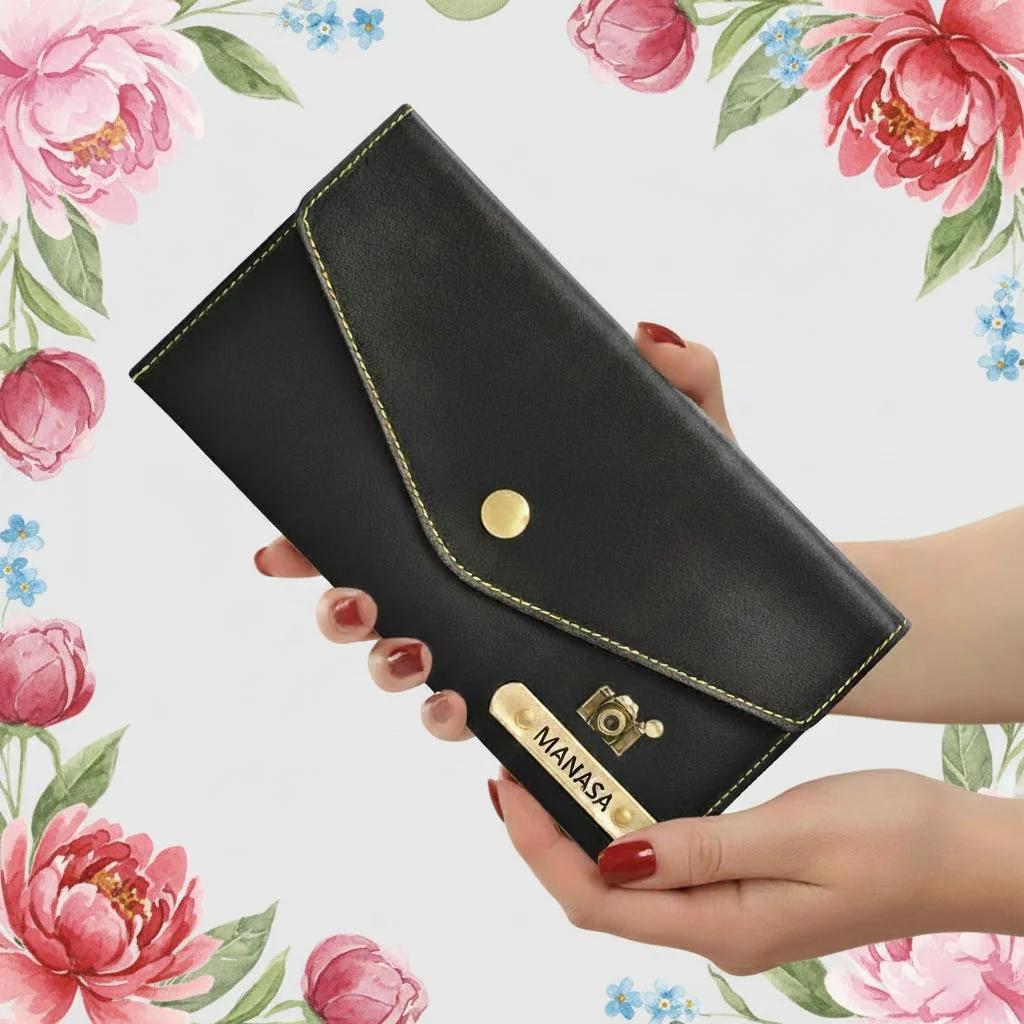 MH Decors Custom Name Women’s Clutch – Elegant Gift for Her