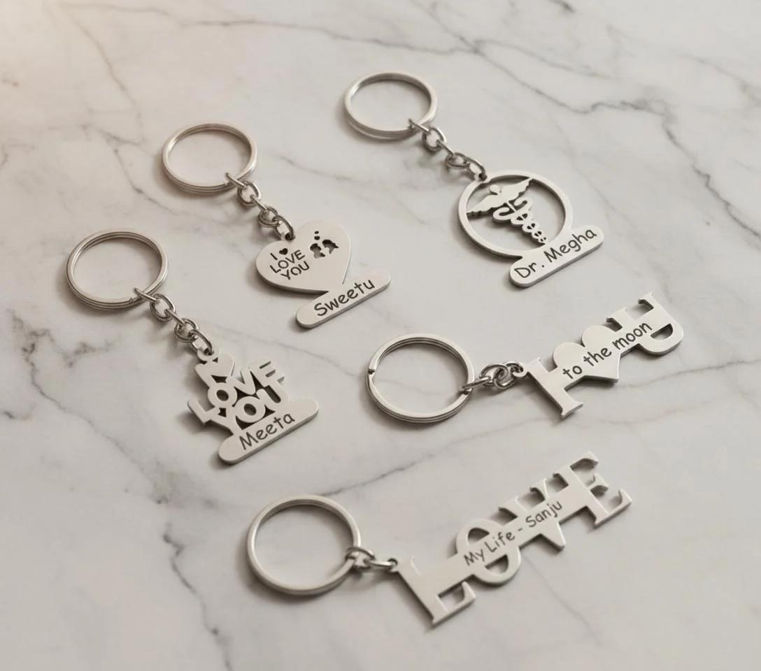 Zpics Personalized I Love You Keychain Perfect for Valentine’s Day