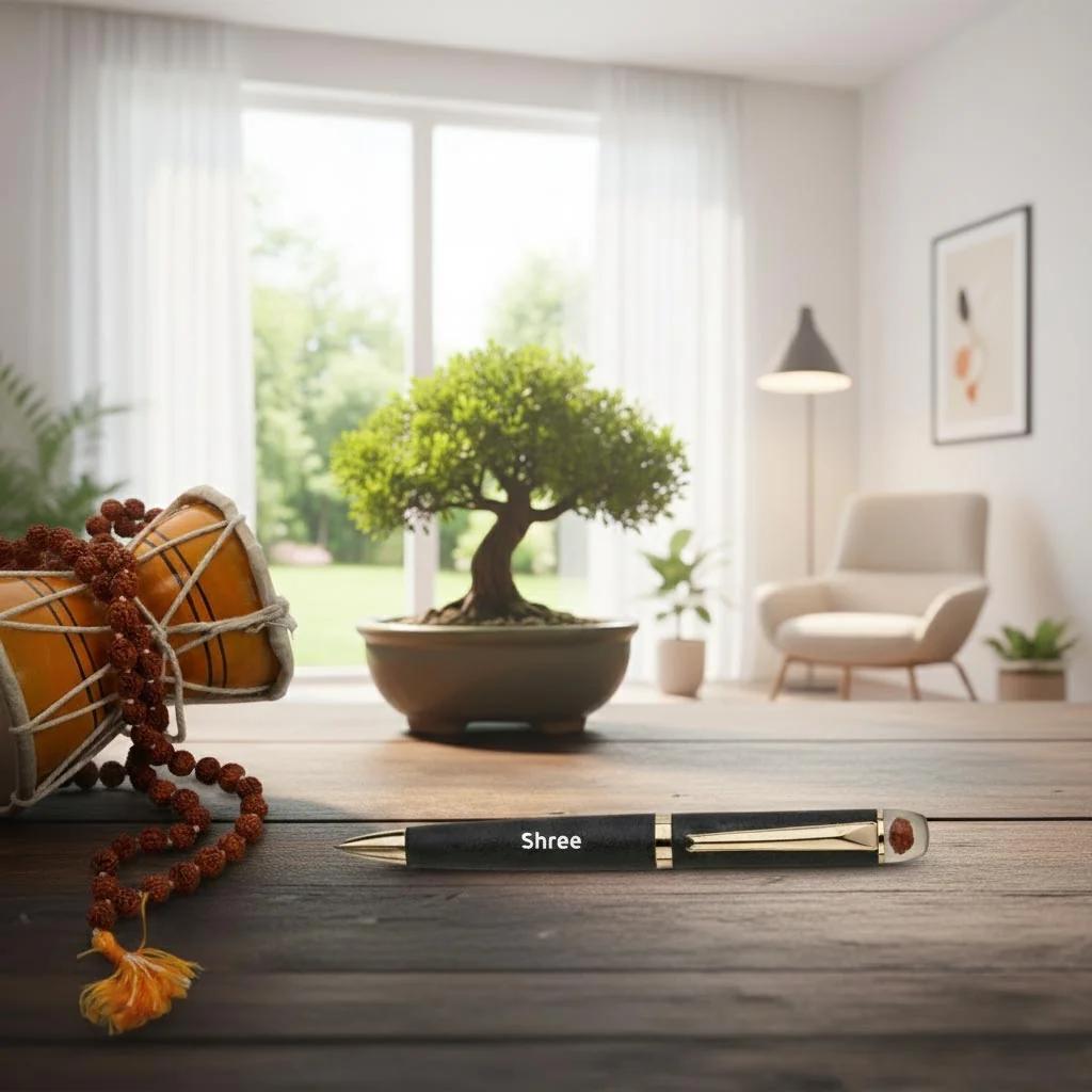 Zpics Customised Name on Rudraksha Pen