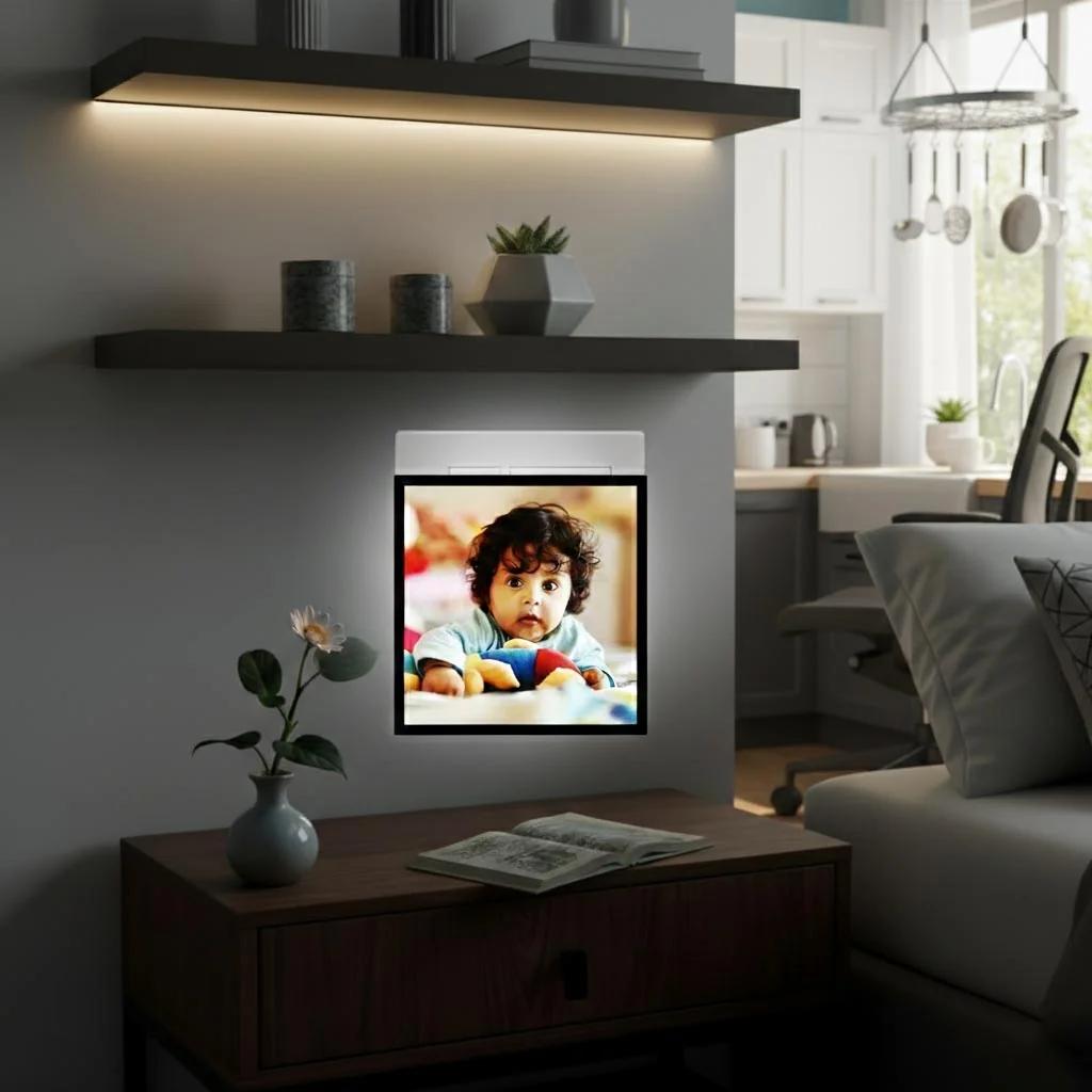 MH Decors Custom Photo Table Lamp – Personalized Bedside Light