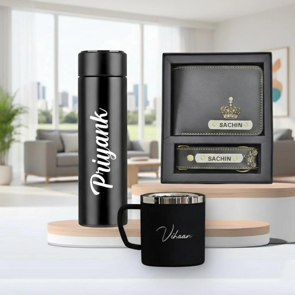 MH Decors Luxury Men’s Gift Hamper – Leather Wallet & Accessories Set