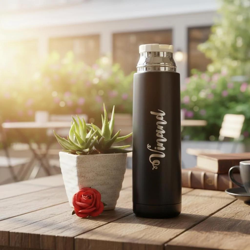 Custom Travel Water Bottle Personalized Gift for Him or Her