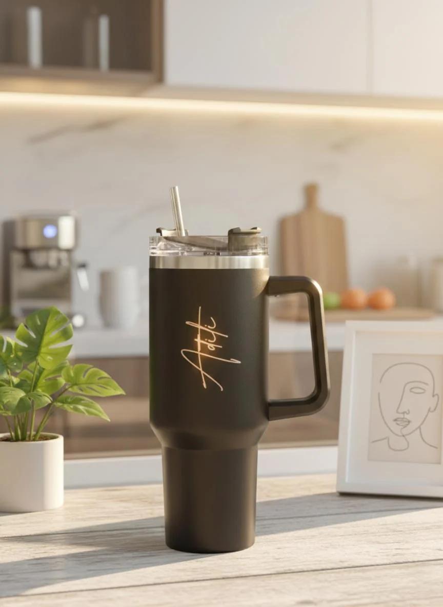 Custom Stanley Travel Mug 900ml 1200ml with Steel Straw Personalized Gift