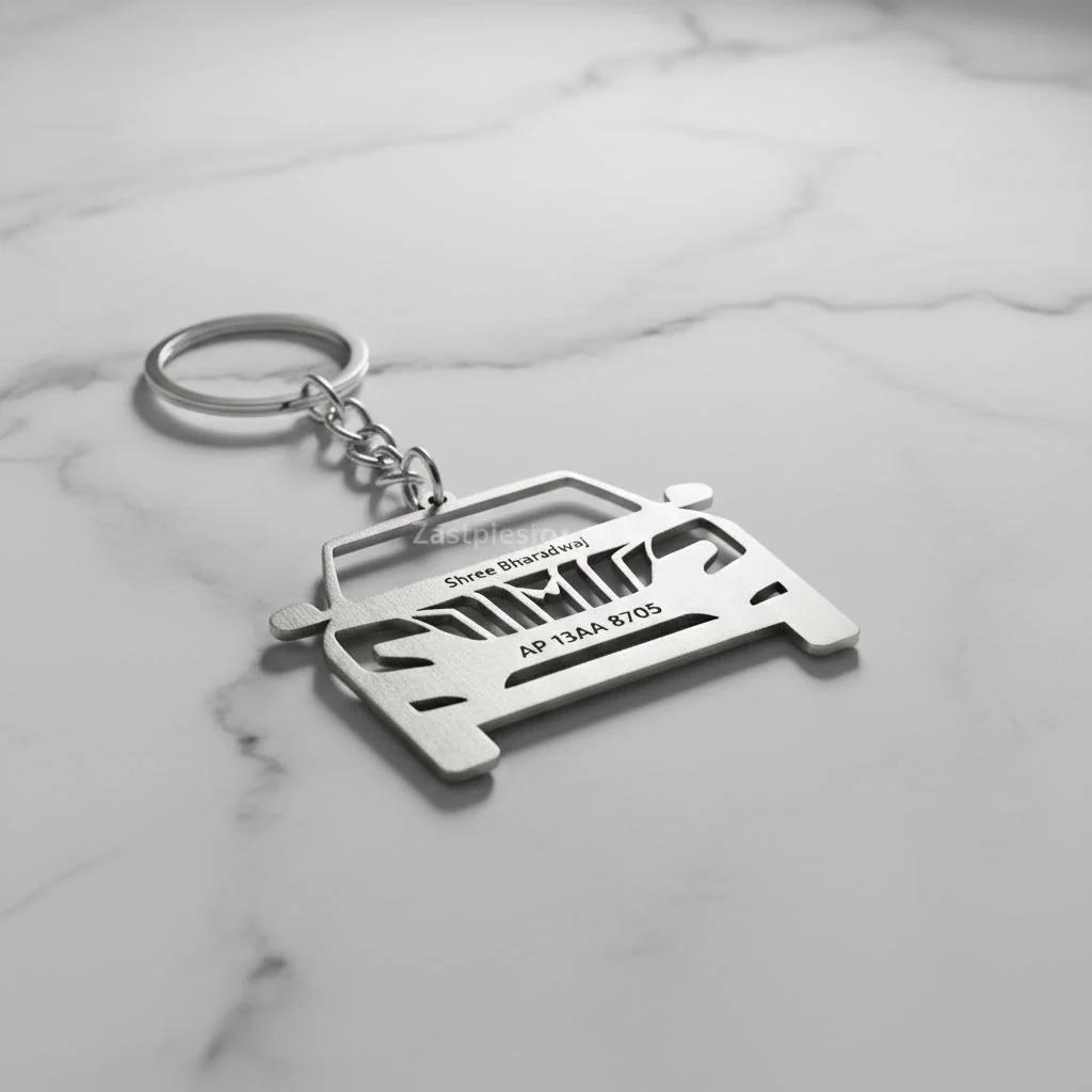 Engraved Mahindra XUV700 Key Chain Custom Name & Number Personalized Gift
